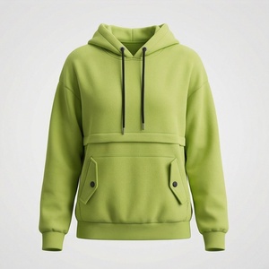 Streetwear Womens Hoodie Cotton <b>Polyester</b> Blended Custom Logo Printing Pullover Fleece Crop Top Apparel Fashion Design - Product Image 1