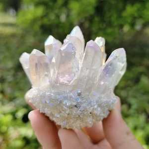 Cuarzo Natural Transparente al por Mayor, Cuarzo Aura, Cristal de Ángel Tallado, Decoración Feng Shui para el Hogar, Regalo - Product Image 6