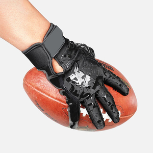 Youth & Adult American Football Gloves for Wide Receiver-Breathable <b>Hook</b> Loop Closure Super Sticky Silicone Outdoor Sports Glove - Product Image 4