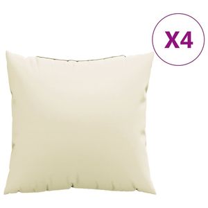 4pcs Crème 19.7 "x 19.7" Coussins et coussins d'extérieur en tissu - Product Image 2