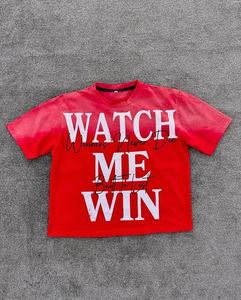 เสื้อยืดกราฟิกโอเวอร์ไซส์สั่งทำพิเศษสำหรับผู้ชาย ผ้าฝ้าย 100% สตรีทแวร์ พิมพ์ลาย แอซิดวอช ลำลอง แฟชั่นฤดูร้อน ยูนิเซ็กซ์ รับผลิตแบบ OEM ODM - Product Image 1