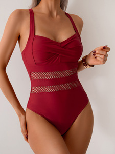 Traje de Baño de Una Pieza para Mujer 2025, Cuello en V, Elástico, de Secado Rápido, para Venta al Por Mayor - Product Image 2