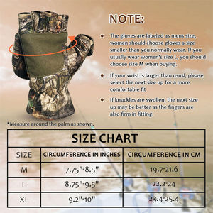 Nouvelle Arrivée 2026 Gants de Chasse Camouflage Personnalisés Convertibles en Mitaines sans Doigts Équipement Tactique d'Extérieur Vente en Gros Direct Usine - Product Image 6