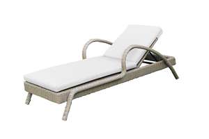Tumbona de mimbre reclinable para piscina CEBU, para uso en hoteles y resorts - Product Image 2