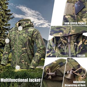Chaquetas Softshell para Hombre Más Vendidas, para Uso en Exteriores, Chaqueta Softshell con Capucha OEM, Chaquetas Softshell para Hombre - Product Image 5