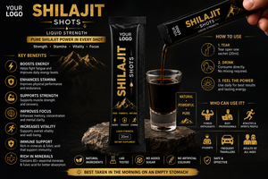 Shilajit en Polvo Natural para el Cuidado de la Salud, Bebida en Porción Individual, Opciones de Empaque Convenientes, Soluciones de Marca Personalizada - Product Image 4