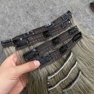 Extensiones de Cabello Humano Vietnamita 100% Natural, Lisas, con Clip, Juego de 7 Piezas, Varios Colores, Proveedor Mayorista - Product Image 4