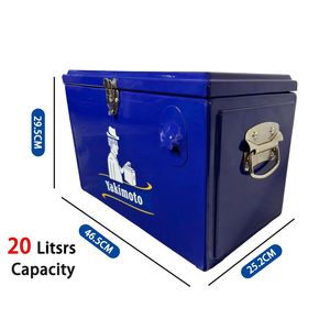 Borsa Frigo Portatile Isolata da 20L con 4 Giorni di Ritenzione del Ghiaccio, Capacità 35 Lattine, Blu Riflettente con Chiusure Metalliche Bloccabili - Product Image 4