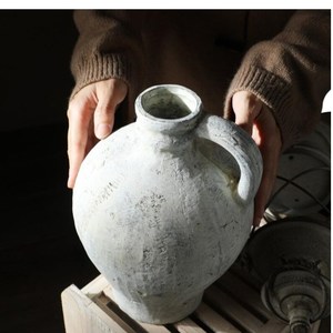 Handmade Nordic Home Decor Clay Ceramic Trendy Round Stripe Flower Vase with Creative Flowers for Wedding Centerpieces Matte - Product Image 6