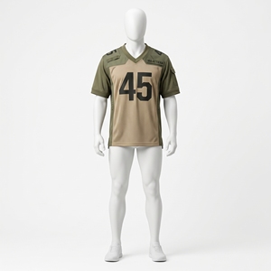Olijfgroene American Football Jersey voor heren, op maat gemaakt, 45, sportkleding, teamuniform, performance wear, groothandel - Product Image 4