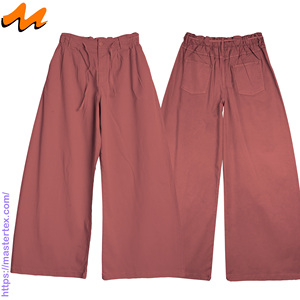 MASTER TEXTILE Pantalon Palazzo large pour femme, écologique, lavable, respirant, avec cordon de serrage en tissu, idéal pour les fêtes - Product Image 3