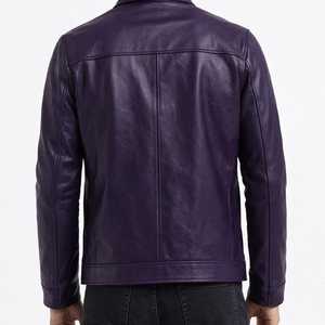 Custom Fraternity Men's Genuine Leather <b>Jacket</b> <b>Suede</b> Mandarin Collar Greek Life Windproof Wholesale Supplier Available OEM\ODM - Product Image 3