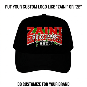 หมวกแก๊ป ZAINI พรีเมียม ผ้าแคนวาสคอตตอน 280 GSM กันน้ำ สีชมพูเบจ 5 ชิ้น  ปักโลโก้ด้วยความร้อน ปรับขนาดได้ 男女兼用 - Product Image 3