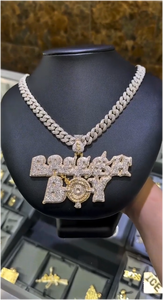 จี้เพชรโมอิสซาไนต์แบบกำหนดเอง CONCEPTION เงินแท้ 925 ชุบทอง 14K สไตล์ฮิปฮอปประดับเพชรโมอิสซาไนต์ - Product Image 3