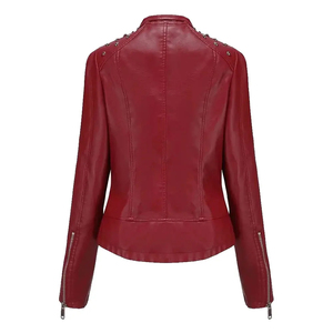<b>Women</b> Stylish <b>Leather</b> Biker <b>Jacket</b> Premium Quality Motorcycle Outerwear Fashion Streetwear <b>Jacket</b> Custom Logo OEM ODM - Product Image 3