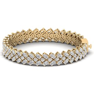 REYES Oval Cut 20.2 Carat Moissanite Bracelets Wholesale Price 14K 18K Solid Gold Wedding Gift Tennis Bracelets For Women - Product Image 1