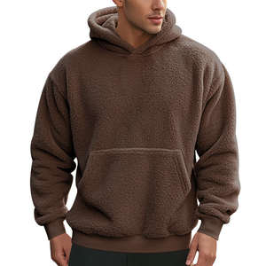 Sweat-shirt à capuche décontracté pour homme, en molleton uni, 100% coton, respirant, prix de gros pour les vêtements de sport d'hiver - Product Image 1