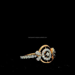 แหวนแต่งงานประดับเพชรสำหรับผู้หญิงแหวนทอง14K & โรสโกลด์แบบคลาสสิกคุณภาพสูงขายส่ง - Product Image 4