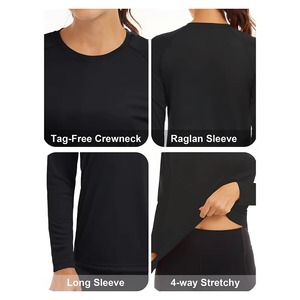 T-shirt de sport moulant à manches courtes pour femme, haut d'entraînement très extensible et respirant, tee-shirt de yoga, marque privée - Product Image 5