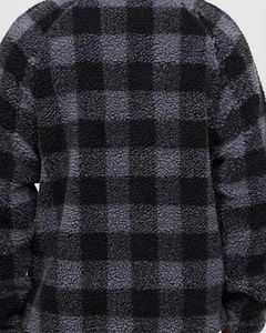 Abrigo de Primavera 2026 de Gran Venta, Chaqueta Polar de Color Sólido con Cuello Alto y Cremallera, Manga Larga Holgada, Oversize, Personalizada, de Forro Polar Sherpa para Hombre - Product Image 6