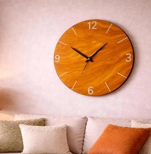 Modern 35 cm Wooden Wall <b>Clock</b> 13.8 Inch Silent Quartz Wood <b>Clock</b> for Living Room And <b>Office</b> Decor At Cheap Price - Product Image 1