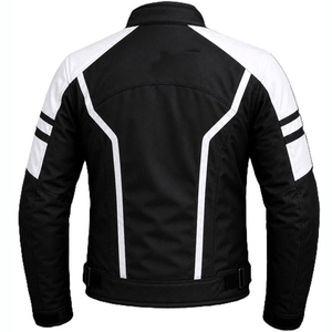Veste de moto en textile imperméable et coupe-vent pour homme, couleur noire et blanche, manches longues, vêtements d'extérieur d'hiver, Fasmic International - Product Image 3