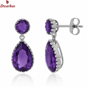 Pendientes hechos a mano, gran venta, plata de ley 925, cuarzo ahumado, pendientes colgantes, regalo de boda o compromiso. - Product Image 5
