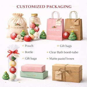 Coffret Cadeau Festif de Bombes de Bain aux Herbes – Boules Effervescentes Bio aux Huiles Essentielles pour l'Aromathérapie – Collection de Noël – Boules de Bain Parfumées Personnalisées - Product Image 6