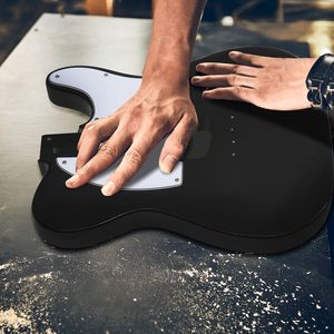Beginner Smart Electric Guitar Kit DIY 6 <b>String</b> TL Style with <b>Black</b> Mahogany Body Maple Neck Rosewood Accessories - Product Image 5