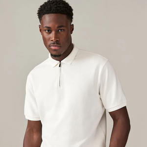 Camiseta de Algodón 100% para Hombre, Diseño Moderno, Superventas, con Cierre de Cremallera, Estampado Floral, Talla Grande, Color Sólido, Calidad Premium, Envío Rápido - Product Image 4