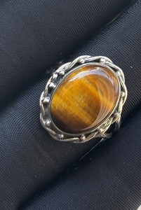 <b>Tiger</b> <b>Eye</b> Gemstone Natural Gemstone Handmade <b>Ring</b> Simple Solid 925 Sterling Silver Jewelry Sterling Silver 925 Stamped <b>Ring</b> - Product Image 2