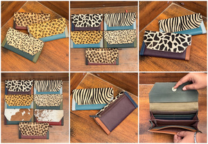 Las últimas carteras de cuero reciclado con estampado de animales de diseñador de moda para mujer, monedero de mano multicolor de diseño de lujo de alta calidad - Product Image 3