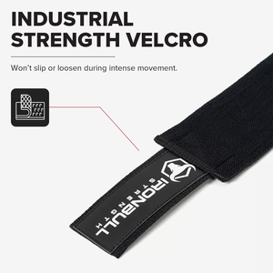 Attelles de genou en néoprène robustes avec fermeture auto-agrippante réglable, antidérapantes, élastiques, de compression, personnalisables pour la force athlétique et les squats - Product Image 2
