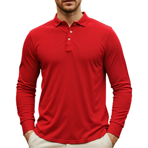 Camiseta polo de manga larga para hombre, ideal para distribuidores, importadores, minoristas y vendedores en línea. Camisetas polo originales 100% algodón. - Product Image 1