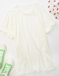 Camiseta transpirable de alta calidad para mujer, con bordado personalizado, impresión de logotipo, algodón, informal, tejida, de alta calidad, con gráfico simple. - Product Image 4