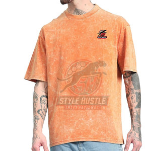 Servicio OEM, Camiseta Ligera 100% Algodón Estampada para Hombre, Camiseta con Lavado Ácido, Ajuste Holgado, Superventas - Product Image 4