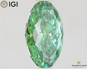 Diamante Cultivado en Laboratorio con Certificación IGI, Corte Ovalado, Color Verde Intenso de 1.50 Quilates, Claridad VVS2, Calidad Premium para Joyería - Product Image 4