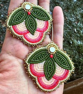 Pendientes de Aro de Moda Boho con Cuentas de Vidrio Miyuki Multicolor y Flecos, Pendientes de Aro para Boda de HF Crafts - Product Image 6