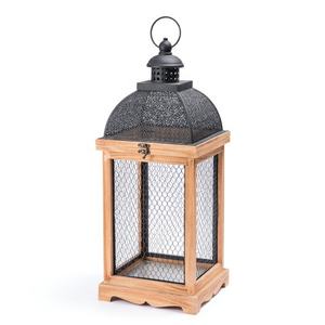 Farol de Madera de Diseño de Lujo en Color Blanco con Parte Superior Metálica Dorada, Resistente al Viento, Decoración Interior y Exterior, Farol Decorativo - Product Image 4