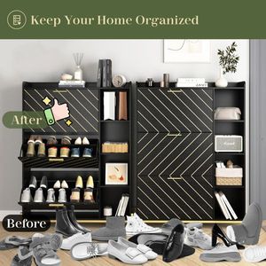 Mobiletto Portascarpe Moderno e Semplice in Metallo per Organizzazione e Stoccaggio in Casa e Soggiorno - Product Image 5