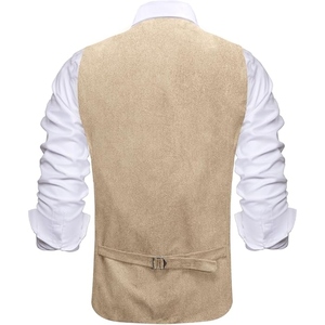 Custom <b>Men's</b> Western Cowboy Fringe Suede Leather Vest Vintage Tassel Biker <b>Waistcoat</b> Snap Button Casual Vest OEM - Product Image 3