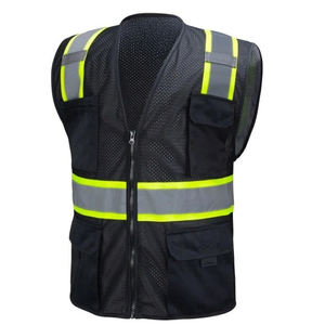 Gilet de sécurité haute visibilité, gilet réfléchissant en maille, ANSI EN ISO 20471 Classe 2, polyester, pour travaux routiers, uniforme pour hommes - Product Image 1