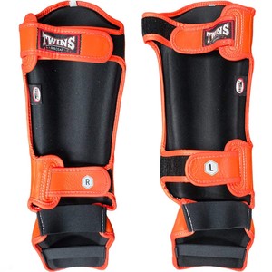 Top Selling Twins Muay Thai MMA Boxing Gloves Shin Guard Premium Quality Leather Hook Loop Closure Breathable Shin Pad Kit - Product Image 6