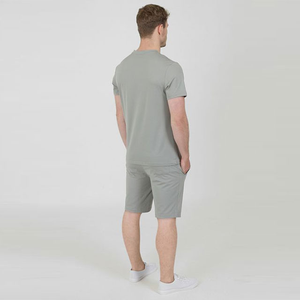 Conjunto de Camiseta y Pantalones Cortos de Verano, Talla Grande, Transpirable, Casual, con Logotipo Personalizado, Estampado Sólido, Venta al Por Mayor de Fábrica - Product Image 6
