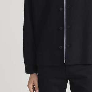 Comfortable Lightweight Apparel Featuring Front Pocket Design Full Sleeve T Shirt Turn <b>Down</b> Collar With Button Closure Designer - Product Image 3