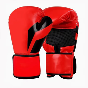 Gants de boxe en PU blancs à doigts entiers avec fermeture Velcro pour adultes – Équipement d'entraînement et de combat - Product Image 4