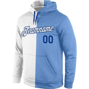 Sweat-shirt à capuche personnalisé pour homme, rouge et blanc, avec impression du nom de l'équipe 00, poche avant, en molleton, coupe classique, vêtements décontractés d'automne - Product Image 2