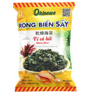 100% Organic High Quality Nutritional Okinawa Flavored Crispy <b>Seaweed</b> <b>Snack</b> 12g Bag Direct From Vietnam - Product Image 1