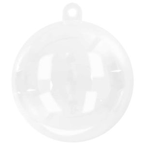 Juego de 25 Adornos Navideños, Bolas de Plástico Transparente de 3.94 Pulgadas y Adornos para Árbol - Product Image 6
