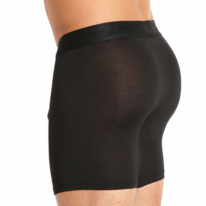 Latest Wholesale Men's Sexy Knitted Mesh Mid-Rise <b>Boxer</b> Brief Shorts Custom Logo Underwear Anti-static Spandex/Nylon Seamless - Product Image 3